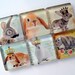 Magnets - Bunnies Rule - Set of Six 1 Inch Square Strong Magnets