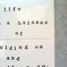 plaque life is a balance rumi quote.  MADE TO ORDER