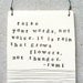 plaque raise your words rumi quote. MADE TO ORDER