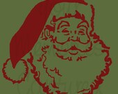 Santa Claus French Shabby Chic Reusable Stencil - for fabric, wood, paper, canvas, walls, burlap - 6x6