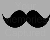 Mustache Reusable Stencil - for fabric, wood, paper, canvas, walls, burlap - 8x3