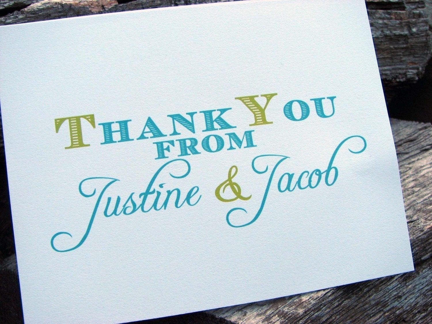 Wedding Thank You Cards / Bridal Shower Thank You Notes / Personalized Wedding Thank You Cards / Couples Stationery