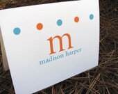 Personalized Stationery / Personalized Stationary / Personalized Note Cards / Stationery Set - Personalized Single Initial and Name