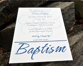 Boys Baptism Invitation or Announcement Sophisticated