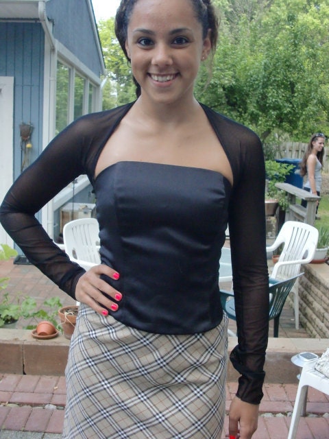 Bridal Shrug Bolero Made to Order in Black White or Ivory