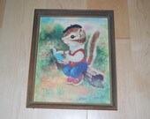 Vintage 1960's Country Cousins "Sammy Chipmunk"  Art Print