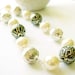 Chunky Pearl Necklace - Bridal Jewelry, Vintage Beads, Ivory, Silver, Gray, Art Deco, Wedding, 1920s Style