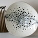 Large Footed Stoneware Platter with a Constellation of Black and White Dots / Starry Night Sky Cosmology / "ORION NEBULA 1"