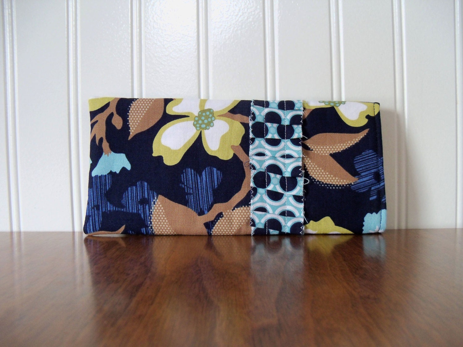 15% off entire shop - Coupon code 15OFF - Ruffled Sunglasses Case - Joel Dewberry Dogwood Bloom in Lake