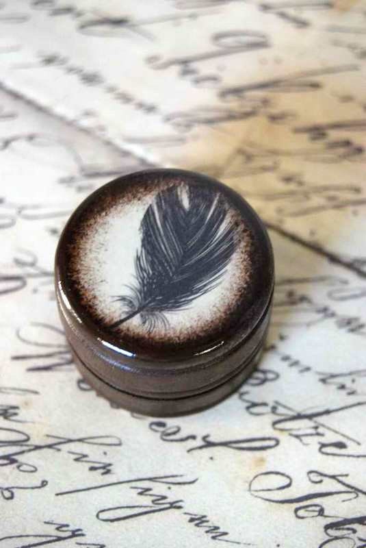 Feather Pill Box -  gift - Gift Box