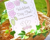 Wedding Coloring Book - Kids Wedding Favors - Personalized & Printable PDF Wedding Activity Book - Half Fold Book