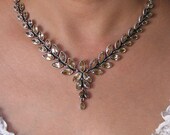 Adjustable Collar Necklace Citrine Yellow Bridal Bridesmaid Wedding Gift 925 Sterling Silver Handmade Handcrafted Artisan Jewelry Necklace