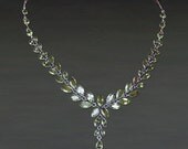 Handmade Artisan Green Peridot Gemstone 925 Sterling Silver Bridesmaid Wedding Gift anniversary gift Jewelry Necklace (A)