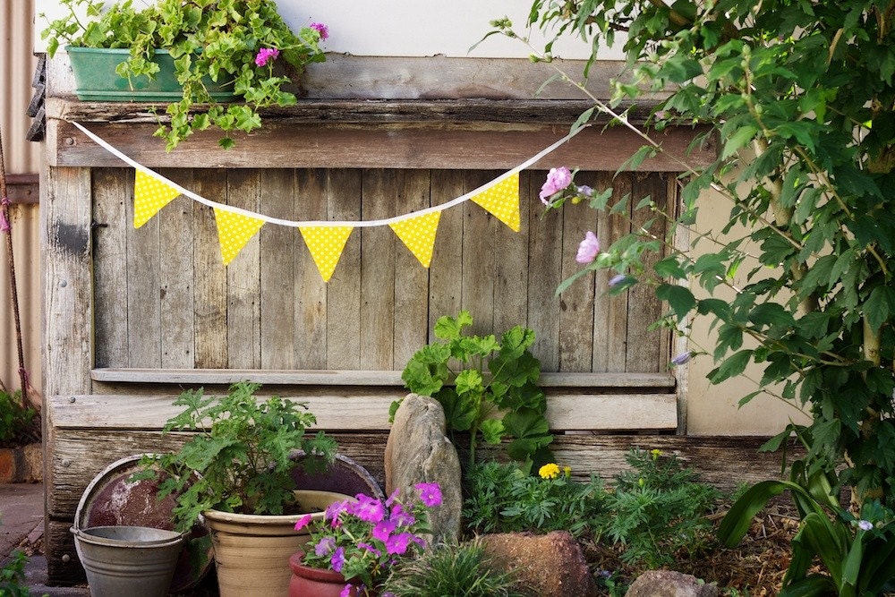 Good Will Bunting Yellow Polka Dot