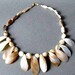 Vintage Mother of Pearl Shell Necklace // Bib Necklace