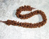 Handmade Necklace Beaded in Earth Tone Ruffles