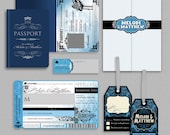The Melodi: Las Vegas Inspired Boarding Pass and Passport Style Wedding Invitation
