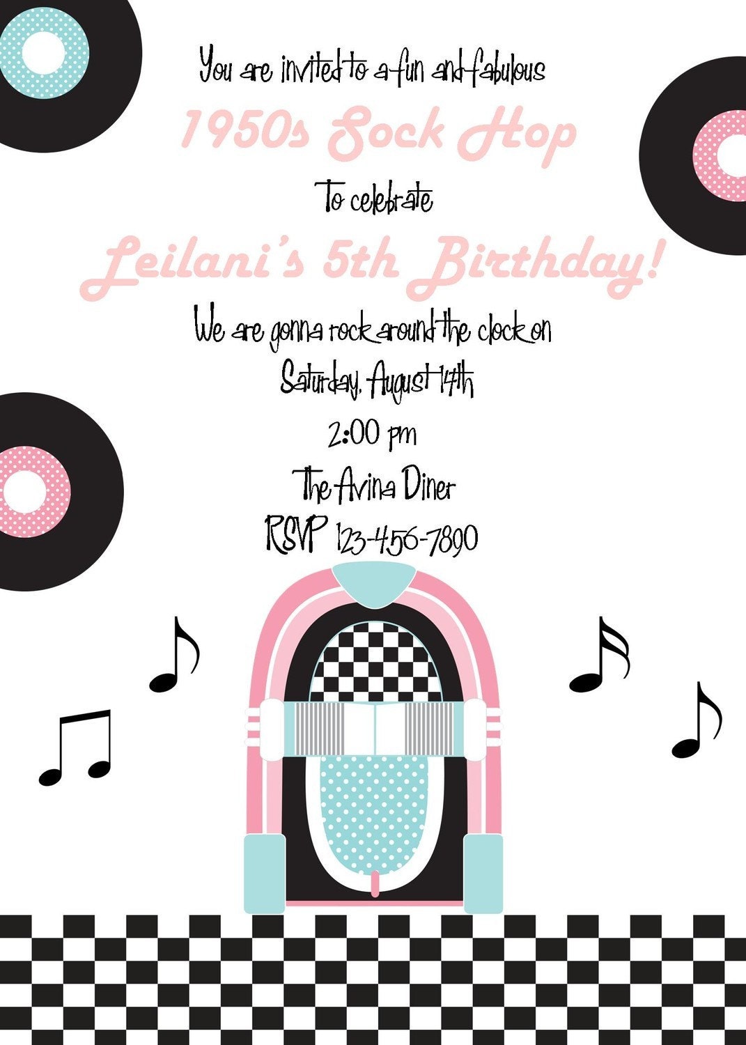 Sock Hop Invite