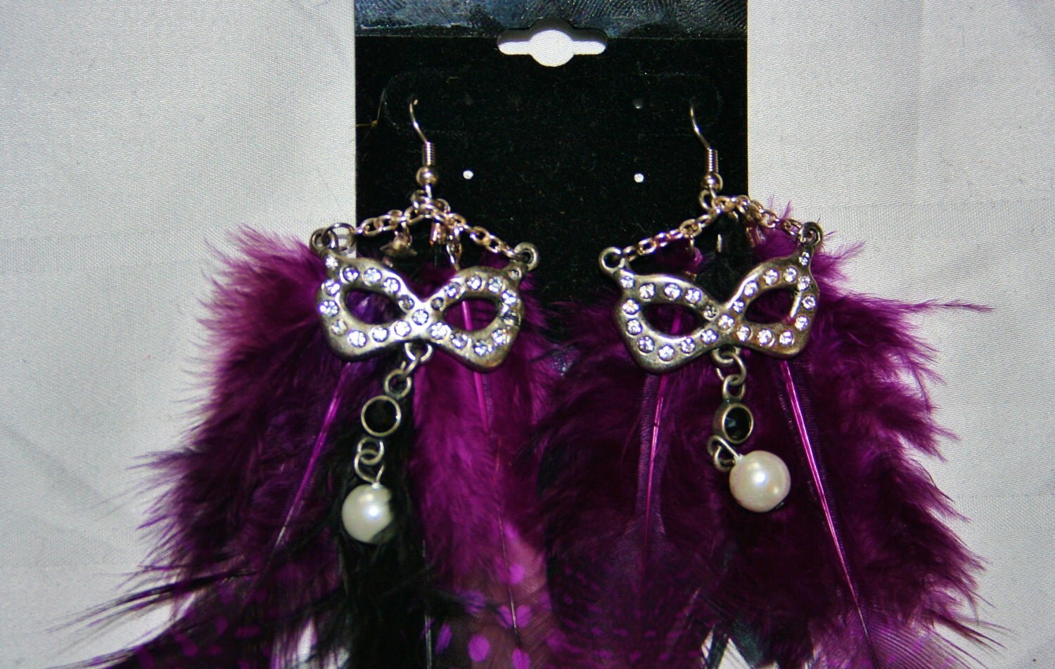 homemade feather earrings