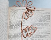 copper daisy bookmark