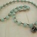 Amazonite crochet necklace, bird nest pendant, Bohemian jewelry, Mothers Day gift, Boho fashion, pastel sky blue
