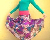 Psychic Roses chiffon twirl skirt