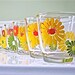 Vintage Flower Power Sour Cream glasses