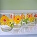 Vintage Flower Power Sour Cream glasses