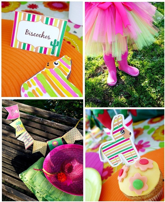 Pinata Party Complete Printable Collection - Personalized by US with your NAME and AGE