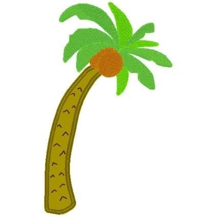 Boutique Machine Applique Embroidery (PALM TREE) Beach design