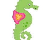 Boutique Machine applique embroidery SEA HORSE
