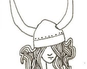 Norse Braids - print