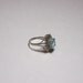 Vintage Artisan Genuine Blue Topaz and Marcasite Sterling Silver Ring