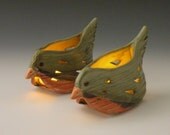 Handmade Green Bird Candle Holder