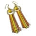 Yellow Chandelier Earrings, Colorful Jewelry, Upcycling