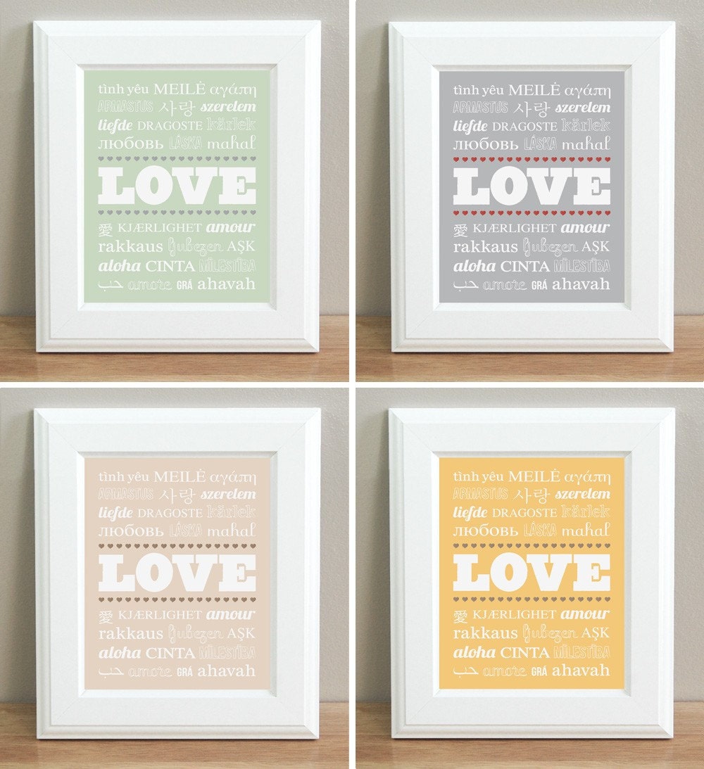 CUSTOM COLOR - Language of Love - 8x10