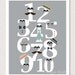 Numbers Nursery Art Print - 'Mister Numbers' 8x10