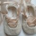 Organic Baby Ballet Shoes, Khaki Beige Hemp Linen, Natural Baby Girl , Toddler Flats, Bobka Shoes by BobkaBaby