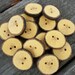 15 Oak Wood Buttons. About 1.25 Inches Wide
