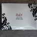 Custom Wedding Signature Guestbook Platter - Personalized with Scrolls Polka Dot Border and Intials