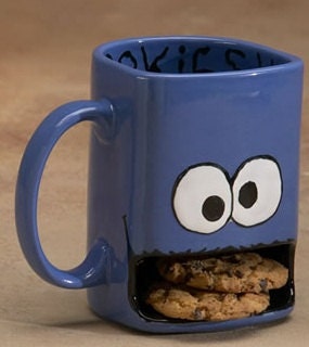 Googly Eyed Monster Ceramic Cookies and Milk Dunk Mug - Ready to Ship
