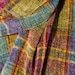 Hand Woven Jewel Toned Chenille Scarf, Handwoven Plaid Scarf