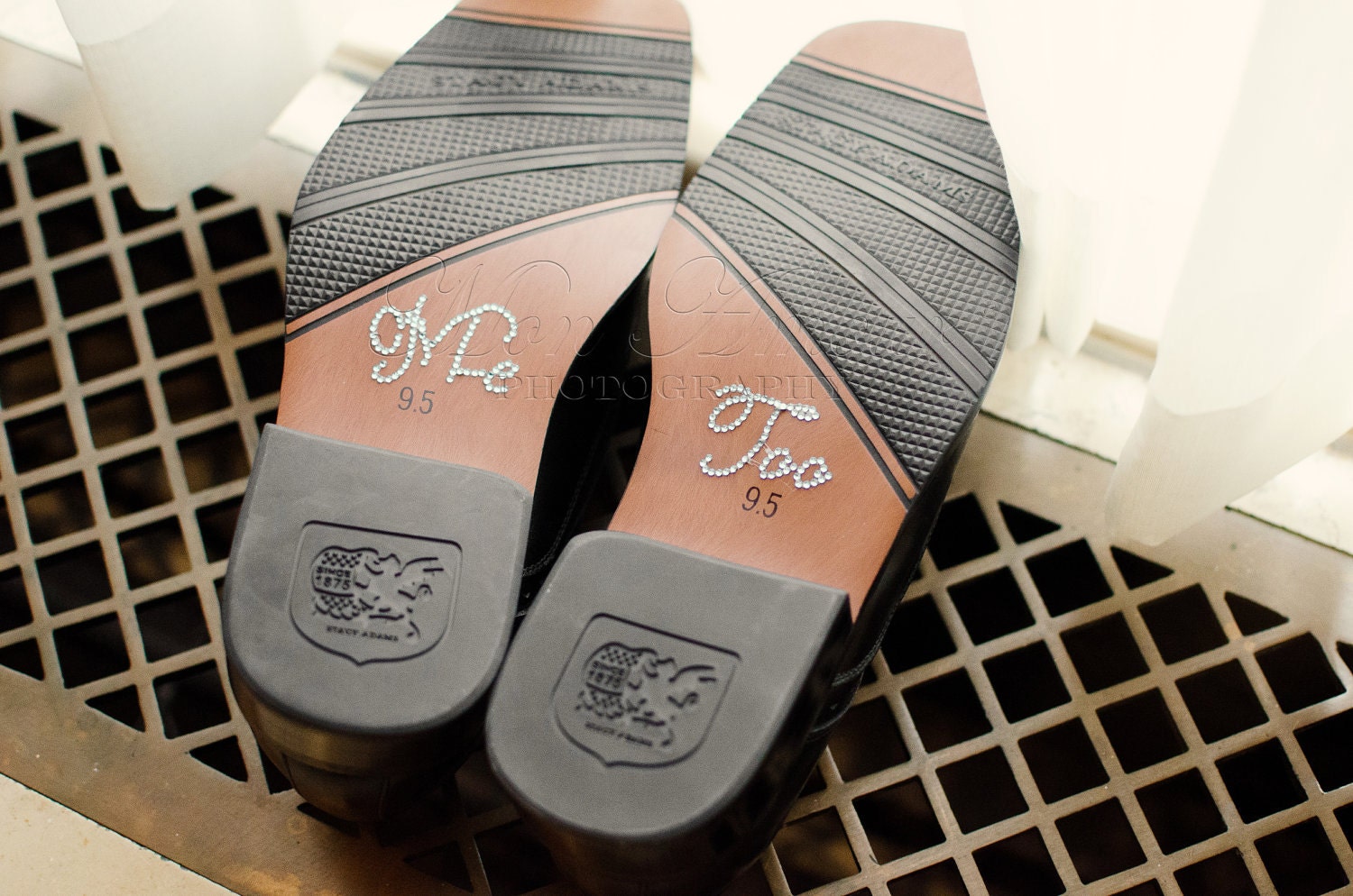 SILVER Groom's "Me Too" Shoe Stickers