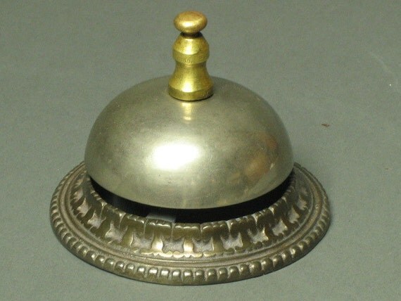 MARKED April 8, 1856 and Pat August 25, 1863 -- AUTHENTIC Hotel Desktop Bell