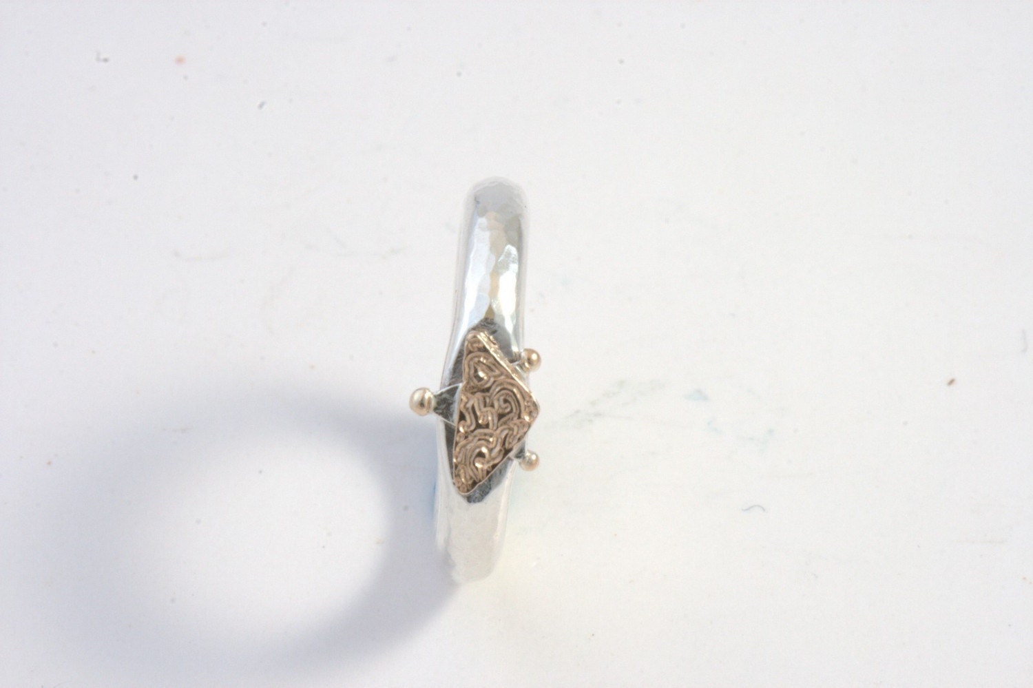 Magen David - Ring Size 8-8.5 - Sterling Silver And Gold Handmade From Israel