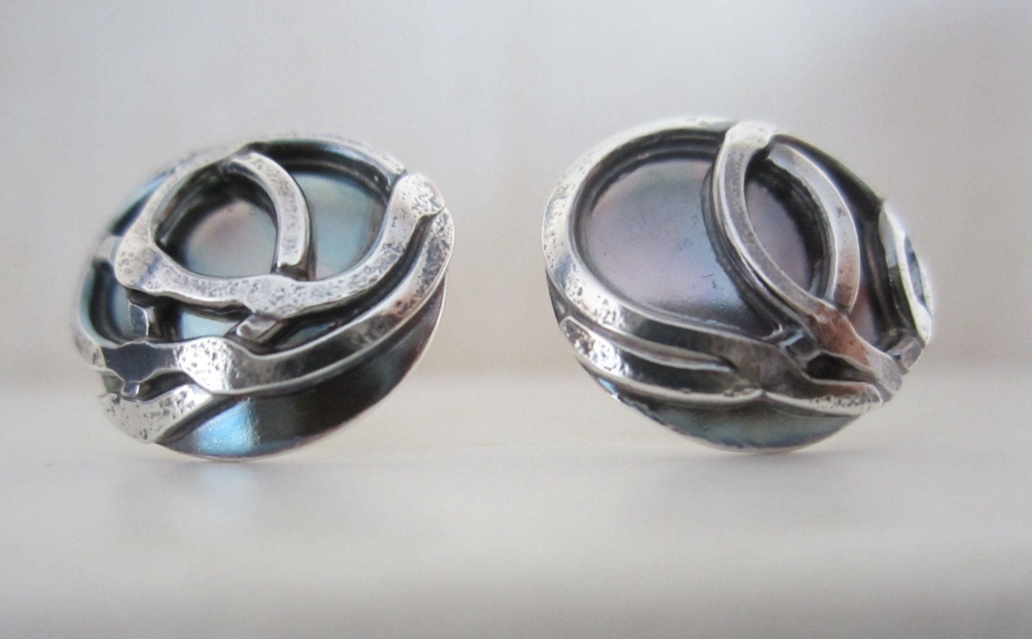 Stud Earrings - Sterling Silver Handmade From Israel