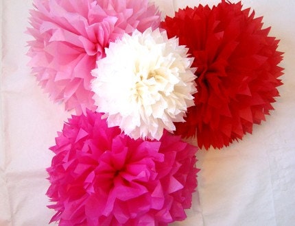 FiestaPomPom........Set of 7 Poms .....3 FREE ...You Pick The Color
