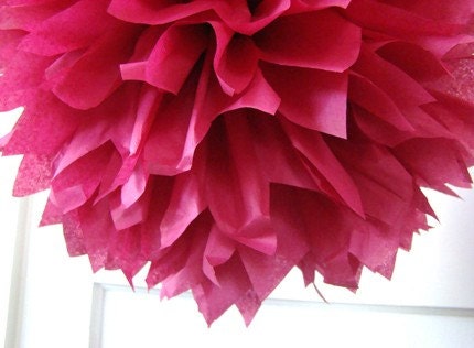 Set of 5  Extra Large Tissue Paper  Poms 20 inches