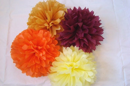Set of 20 Tissue Poms ................Pick Your Colors