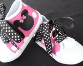Minnie Mouse High Top Shoes w/Polka Dot Laces